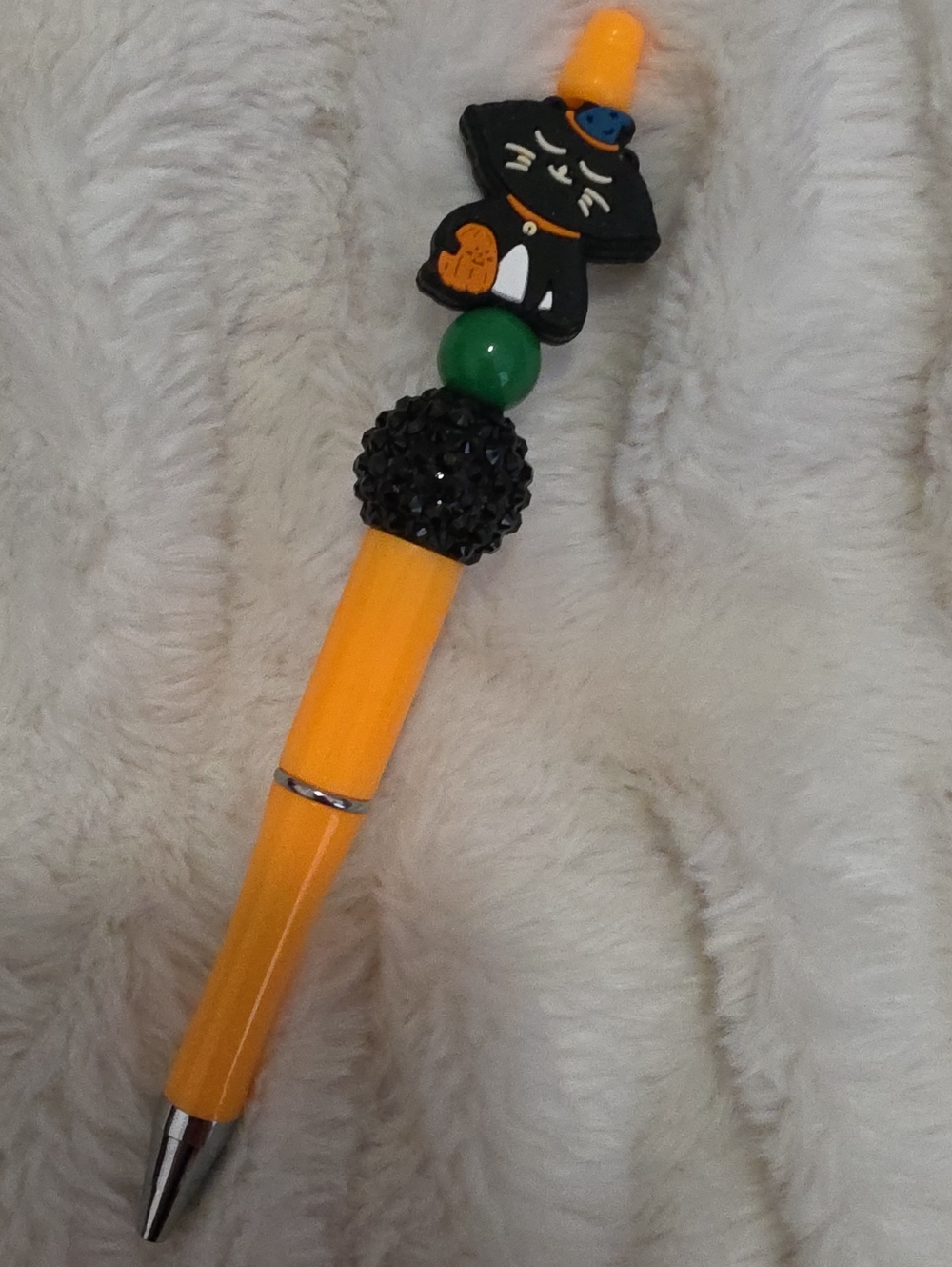 Scary Cat Charm Ballpoint Pen